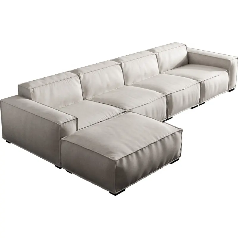 Modern light luxury simple fabric sofa living room furniture hotel apartment large apartment technology fabric sofa