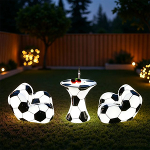 <span class=keywords><strong>Tavolo</strong></span> e Sedia da <span class=keywords><strong>Giardino</strong></span> a Tema Calcio Luminosi e Creativi per Esterni - Product Image 1