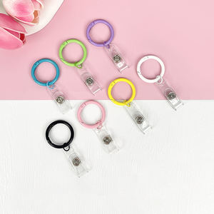 卸売 透明 ハードプラスチック IDカードホルダー 取り外し可能 キーチェーン スター フォトホルダー 学生向け - Product Image 4