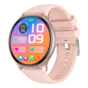 Penjualan paling laris ZW60 layar AMOLED jam tangan pintar dengan monitor denyut jantung jam Alarm pengendali jarak jauh panggilan kalender pengingat