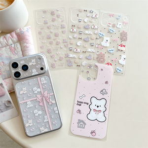 ฟิล์มกันรอยกล้องหลังลายการ์ตูนโบว์ด็อก EPU สำหรับ iPhone 17 16 Pro Max สติ๊กเกอร์น่ารักแบบเต็มแผ่น กาวเต็มเลนส์ เคสกระจกนิรภัย - Product Image 3