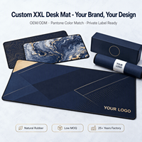 Tapis de bureau personnalisé antidérapant et imperméable pour clavier d'ordinateur de bureau, grand protecteur de bureau, sublimation vierge, logo OEM personnalisé