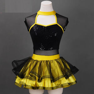 <span class=keywords><strong>Tutù</strong></span> da Balletto <span class=keywords><strong>Giallo</strong></span> con Paillettes per Bambine, Costume da Danza per Spettacoli Teatrali - Product Image 4