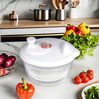 Haixin Bpa Gratis Quick Handbediende Home Keuken Draagbare Groenten En Fruit Droger Afvoer Plastic Salade Spinner Droger