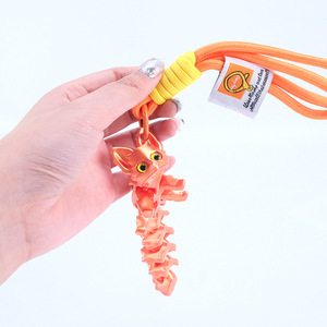 Modèle d'ornement renard mignon imprimé en 3D avec articulations multiples mobiles, beaux yeux, corde de suspension, cadeaux - Product Image 1