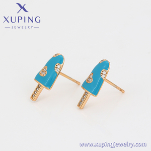 A00904805 xuping gioielli all'ingrosso estate essenziale blu ghiacciolo gelato orecchini placcati oro 18 carati - Product Image 3