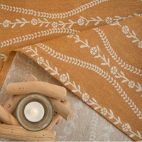 Nappe en coton et lin imprimée vintage |   Housse de table rectangulaire personnalisée de qualité supérieure pour les fêtes et les restaurants |   Nappe de table