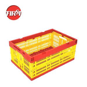 PP stackable foldable produce plastic crate manufacturing folding crates for fresh vegetables plastic basket