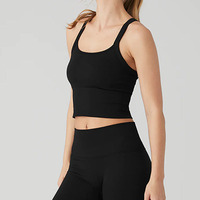 Gilet de sport en forme de taille naturelle bretelles réglables débardeur préféré avec soutien-gorge de Yoga en tissu fileté cousu