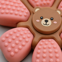 Jouet rotatif en silicone pour bébé, ours mignon, non toxique, respectueux de l'environnement, puzzle pour bébés de 0 à 24 mois, unisexe