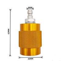 Adaptateur de charge G5/8 5/8"BSPP DIN 300 bars pour valve de station de remplissage d'air de plongée sous-marine, avec raccord mâle 8 mm