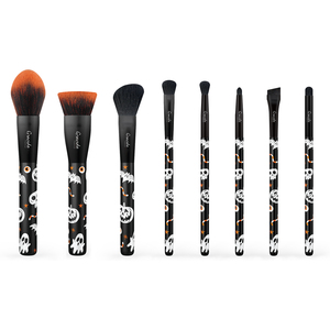 Set regalo di Halloween di Halloween trucco o scherzetto kit per il trucco 8 pz set di pennelli per il trucco nero con borsa - Product Image 4