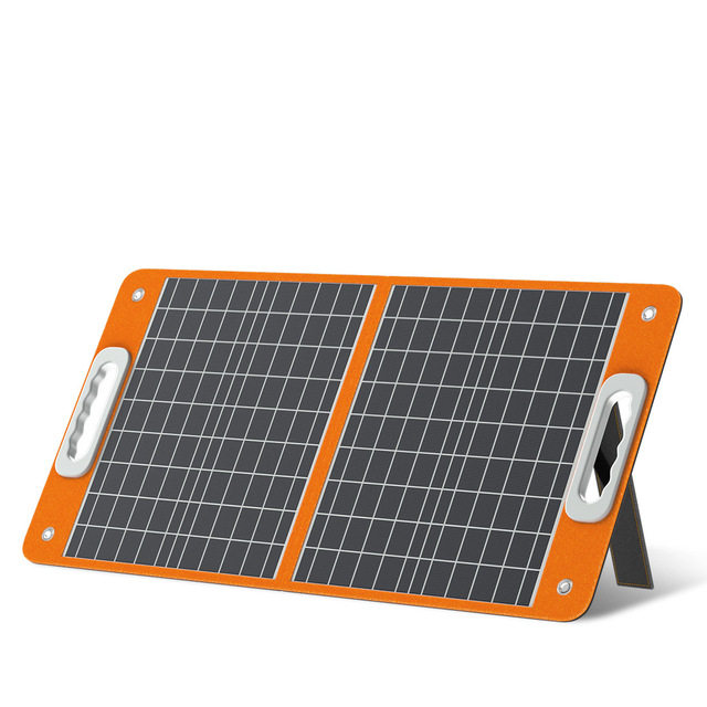 SUNSUN 50W Black Portable Foldable Mini Six Slices Solar Panel USB 5V Charger 22% Efficiency Waterproof Outdoor Camping Hiking