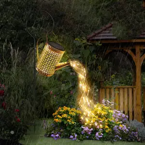 Hot Selling Watering Can Light With Hook Holder for Garden Outdoor Landscape Holiday Solar Garden Lights