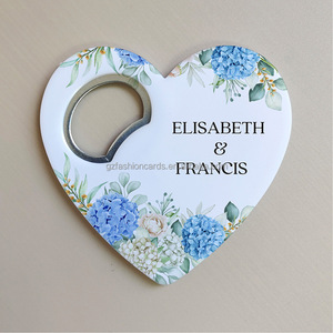 Biểu Tượng Tùy Chỉnh Món Quà Cưới Hình Trái Tim Nam Châm Tủ Lạnh Chai Cụ Mở Với Tên - Product Image 2