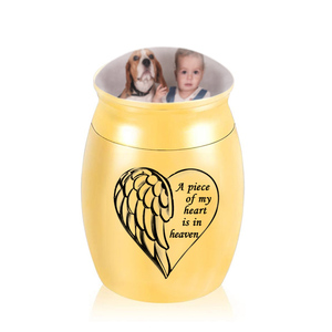 Urn commémoratif du chat et chien, en alliage <span class=keywords><strong>d</strong></span>'aluminium, cadeau, funérailles, Souvenir, une pièce de my cœur est in raven - Product Image 3