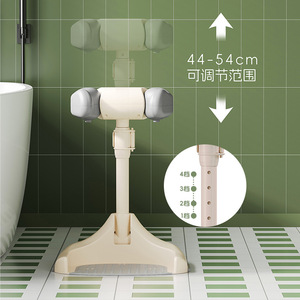 Soporte de Baño Plegable y Ajustable para Bebés con Superficie Antideslizante para Uso en Inodoro de 0 a 12 Meses, Material PP, Gris Caqui - Product Image 2
