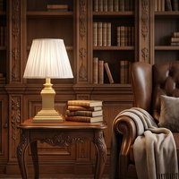 Lampe de table décorative rétro avec base dorée, rechargeable, à commande tactile, lampe de bureau LED pour chambre à coucher, salon