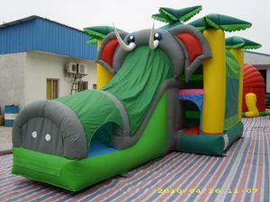 Château plein d'entrain gonflable en PVC de nouvelle conception commerciale pour le jeu extérieur d'enfants prêt avec la glissière combinée et l'expédition de mer de ventilateur - Product Image 5