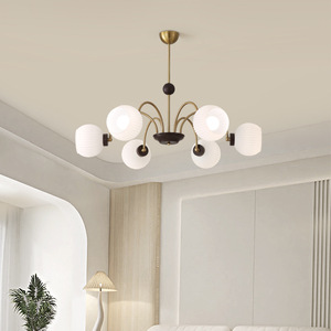 Lámpara de Techo Estilo Francés, Lámpara LED de Múltiples Cabezas, Bombilla Redonda E27, Iluminación para Sala de Estar, Pasillo, Comedor - Product Image 1