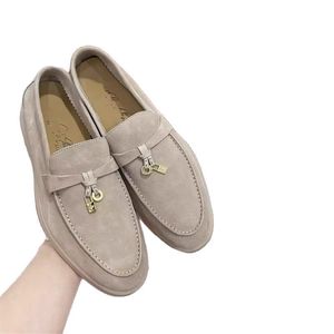 Mocassins pour femmes LB Printemps/Été 2026 <span class=keywords><strong>en</strong></span> <span class=keywords><strong>cuir</strong></span> véritable, à semelle plate, style britannique, décontractés, confortables, à enfiler, sans bout, couleur unie - Product Image 3