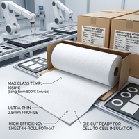 Papier en fibre céramique d'aérogel à conductivité thermique de 0,04 pour un bouclier thermique électronique de précision