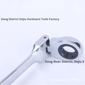 Clé à cliquet pivotante à 180 degrés, jeu d'outils de réparation automobile et d'entretien des navires, 16 pièces, 6-24 mm, 45 # acier - Product Image 4