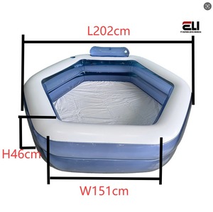 Rộng rãi thoải mái hình lục giác <span class=keywords><strong>paddling</strong></span> hồ bơi 202*151 ** 46cm leakproof xây dựng cho ngoài trời mùa hè thư giãn - Product Image 5