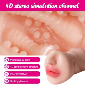 Masturbador Masculino 3 en 1 en Oferta, Copa Masturbadora con Vagina Realista en 4D, Juguete Sexual para Hombre, Masajeador <span class=keywords><strong>de</strong></span> Látex, Tienda para Adultos - Product Image 5