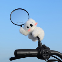 Pendentif de rétroviseur pour vélo électrique, moto, scooter, vélo, décoration mignonne, peluche chien doux, cadeau