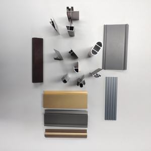 Profilés d'extrusion en aluminium coulissants de garde-robe de stock de prix de gros d'usine pour le cadre de porte de placard d'armoires de cuisine - Product Image 1