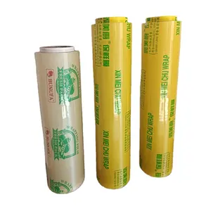 2023 OBM/ODM PVC Cling Film Food Grade Wrapping Eco-Friendly Mushroom Packing Film 2023 PVC Cling Film Dispenser Box Wit