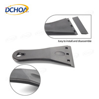 DCHOA bricolage outils de grattoir de lame de rasoir en plastique noir nettoyage grattoir dissolvant de colle pour emballage de vinyle OEM & ODM pris en charge