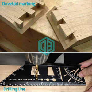 Règle d'angle en bois 3D en alliage d'aluminium de qualité supérieure QINBU et gabarit d'angle pour les projets de <span class=keywords><strong>menuisier</strong></span> à 45/90 degrés - Product Image 6