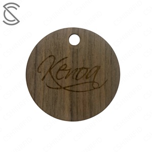 Etiqueta Mini RFID NFC 13.56MHz Personalizada, Ecológica, Resistente al Agua/Intemperie, Llavero de Madera <span class=keywords><strong>con</strong></span> Impresión a Todo Color para Membresía de Hotel - Product Image 2