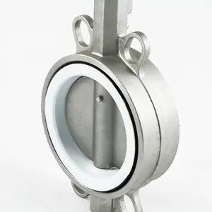 PTFE stainless steel wafer stainless butterfly valve 8"