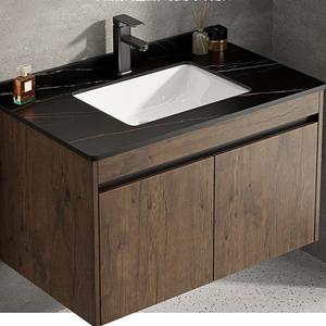 Mobile da <span class=keywords><strong>Bagno</strong></span> Sospeso Economico, Arredo <span class=keywords><strong>Bagno</strong></span> Salvaspazio in Alluminio a Nido d'Ape, Mobile Lavabo Singolo Sospeso con Armadietti - Product Image 2