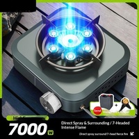 Réchaud à gaz portable, type split, haute puissance, au butane, pour le camping et la cuisine en plein air, pour 3 à 5 personnes