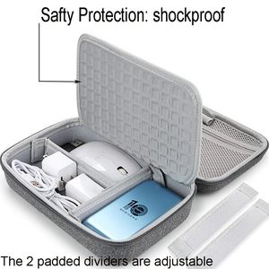 Portable <strong>Waterproof</strong> <strong>EVA</strong> <strong>Hard</strong> Shell Tech Organizer Pouch Travel Electronics Carry Case <strong>Bag</strong> for Digital Accessories Storage - Product Image 2