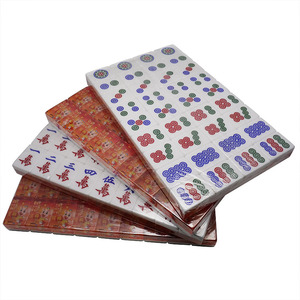 Mahjong Set Acrylic Tiles 37x28x22mm Portable Game For Family <b>Entertainment</b> Chess And Card Play - Product Image 4