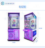 Zormen Fabrika Direkt Ticari Jetonlu Pençe Vinç Makinesi Özelleştirilebilir Oyuncak Yakalayıcı Aile Eğlence Merkezleri için