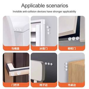 Customized Universal Furniture Anti Collision Anti-Slip Clear Self Adhesive Heat Resistant <b>Silicone</b> Bumper <b>Pads</b> Doors Protector - Product Image 4