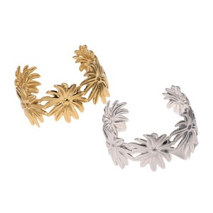 Bracelet pour femme, design marguerite, version large, luxe léger, ne ternit pas, best-seller en Europe et aux États-Unis, tendance et polyvalent. - Product Image 5