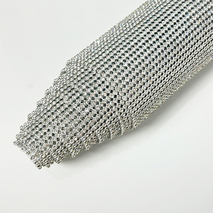 Venta al por mayor 3mm oro plata cristal Malla tela Rhinestone metálico 3D vidrio para ropa decorativa sombreros bolsas - Product Image 4