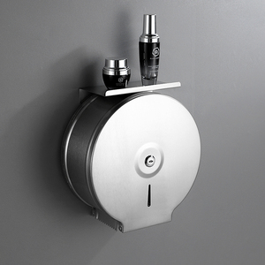 Waterproof Jumbo Aço Inoxidável Toilet Tissue Box Wall Mounted Toalha Rolo de Papel Higiênico Dispenser Prateleira do telefone celular para hotéis - Product Image 2