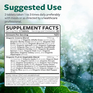 Tabletas de Super Greens Orgánicas Naturales, Mezcla Diaria de Alimentos Integrales en Tabletas para Adultos, Suplemento Dietético OEM - Product Image 6
