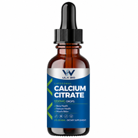 Gouttes de citrate de calcium liposomales, complément pour le soutien osseux, magnésium, vitamine D3 K2, saveur fraise, OEM, marque privée