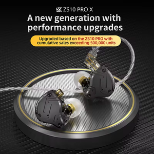 Écouteurs intra-auriculaires <span class=keywords><strong>KZ</strong></span> <span class=keywords><strong>ZS10</strong></span> PRO X, moniteur 1BA+1DD dynamique, détachable, 2 broches, course à pied, sport, interface 3,5 mm, HIFI, basses, IPX4, filaire - Product Image 3