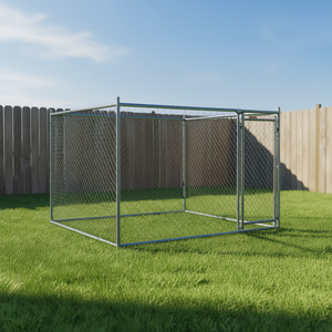 Gabbia per Cani in Acciaio Zincato Resistente 6.6x6.6x4.9 Ft, Gabbia per Animali Domestici da Esterno con Chiusura di Sicurezza per Razze Grandi - Product Image 2