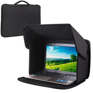 Cubierta para pantalla de portátil de 15.6 pulgadas, parasol de poliéster negro para uso en exteriores - Product Image 5